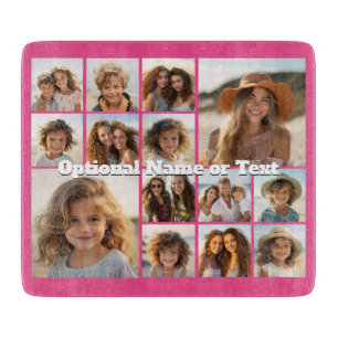 Instagram Photo Collage - Up to 14 photos Pink Cutting Board