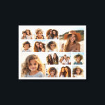 Instagram Photo Collage - Up to 14 photos White Canvas Print<br><div class="desc">A design with a white background. Use up to fourteen square photos to create a unique and personal gift. If you need to adjust the pictures,  click on the customize tool to make changes.</div>