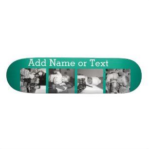 Instagram Photo Collage with 4 pictures - emerald Skateboard