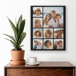 Instagram Photo Collage with 9 photos Canvas Print<br><div class="desc">Use your photos without frames on this one! Add your favourite pictures and snapshots to this strip for a fun memory keeper. An artistic way to display your best photo sharing pics.</div>