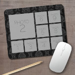 Instagram Photo Collage with 9 photos Mouse Pad<br><div class="desc">Use up to nine square or selfie phone photos to create a unique and personal gift. Or you can keep the hipster puppy and make a trendy keepsake. If you need to adjust the pictures,  click on the customize tool to make changes.</div>