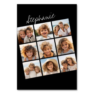 Instagram Photo Collage with 9 photos Table Number