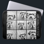 Instagram Photo Collage with 9 square photos Laptop Sleeve<br><div class="desc">Use your photos without frames on this one! Add your favourite pictures and snapshots to this strip for a fun memory keeper. An artistic way to display your best photo sharing pics.</div>