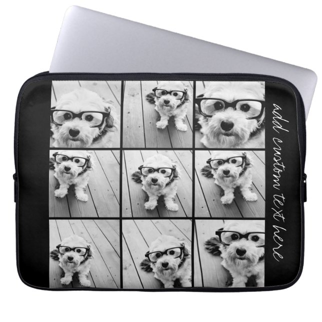 Instagram Photo Collage with 9 square photos Laptop Sleeve (Front)