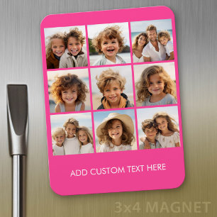 Instagram Photo Collage with 9 square photos Magnet