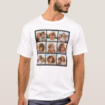 Instagram Photo Collage with 9 square photos T-Shirt<br><div class="desc">Use your photos without frames on this one! Add your favourite pictures and snapshots to this strip for a fun memory keeper. An artistic way to display your best photo sharing pics.</div>