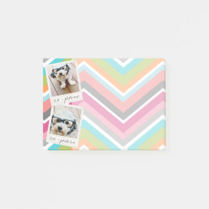 Instagram Photo Collage with Colourful Chevrons Post-it Notes