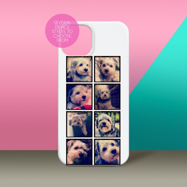 Instagram Photo Collage with Square Photos Case-Mate iPhone Case (Personalized Phone Case with Custom Photos and Text - Pick Your Device Style)