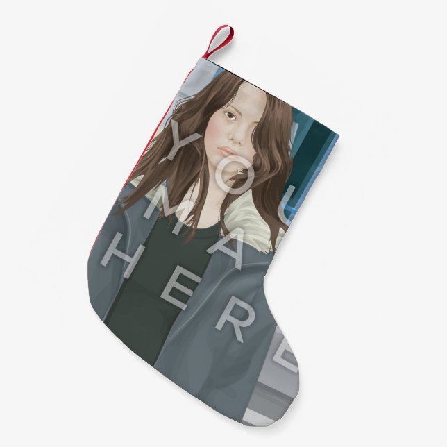 Instagram Photo Customizable Christmas Stocking (Front (Hanging))