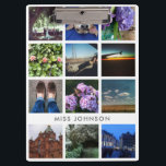 Instagram Photo Grid Clipboard - white<br><div class="desc">The perfect gift for a teacher or a really organized person,  this clipboard features a tonne of customizable photos and text,  making it an ideal and fun gift for that special person.</div>