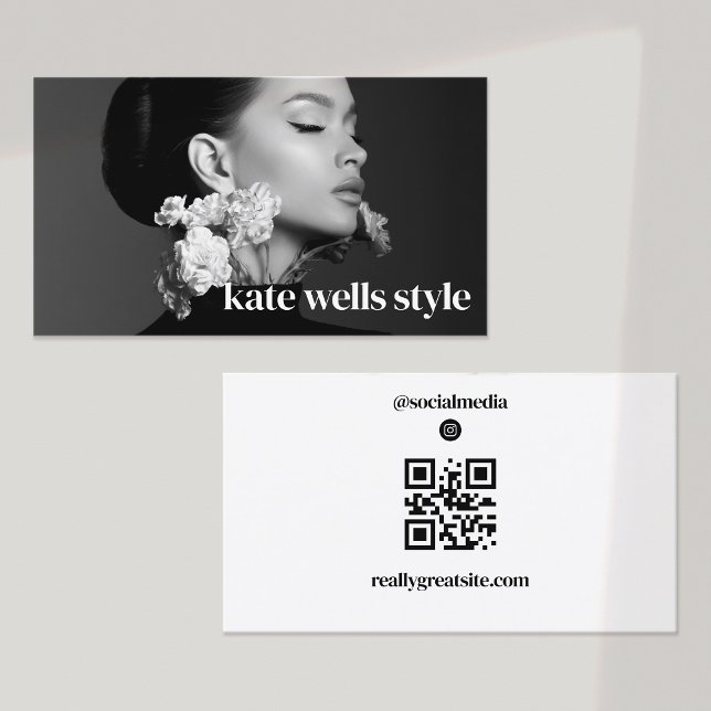 Instagram Photo QR Code Business Card (Creator Uploaded)