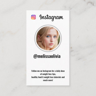 Instagram photo trendy social media calling card