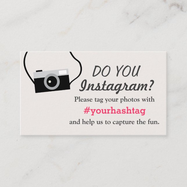 Instagram Photos Hashtag Mariage Insérer carte (Devant)