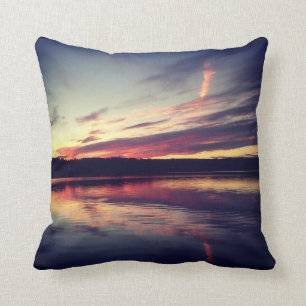 Instagram Pillow: Sunset on a Lake Throw Pillow