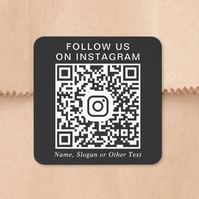 Instagram QR Code Black Square Sticker (Instagram QR Code Black Square Sticker)