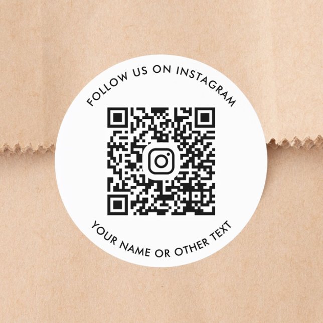 Instagram QR Code Classic Round Sticker (Instagram QR Code Classic Round Sticker)