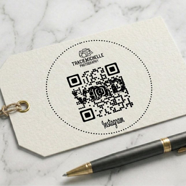 Instagram QR Code Company Logo Rubber Stamp (Instagram QR Code Company Logo Rubber Stamp)