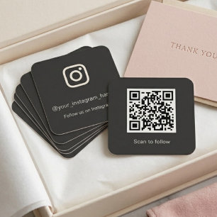 Instagram QR Code Follow   Custom Social Media Square Business Card