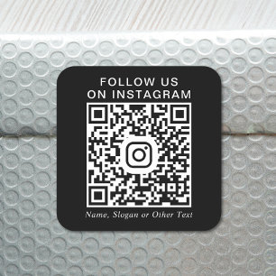 Instagram QR Code Promotional Black Square Sticker
