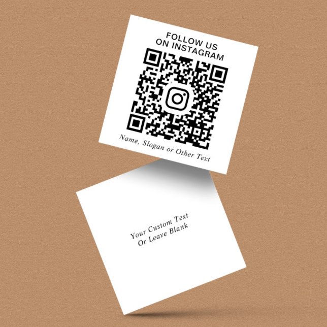 Instagram QR Code Promotional Square Business Card (Capture attention, make connections, and leave a lasting impression with our modern QR business card)
