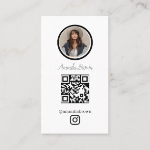 Instagram QR Social Media Follow Link Business Card