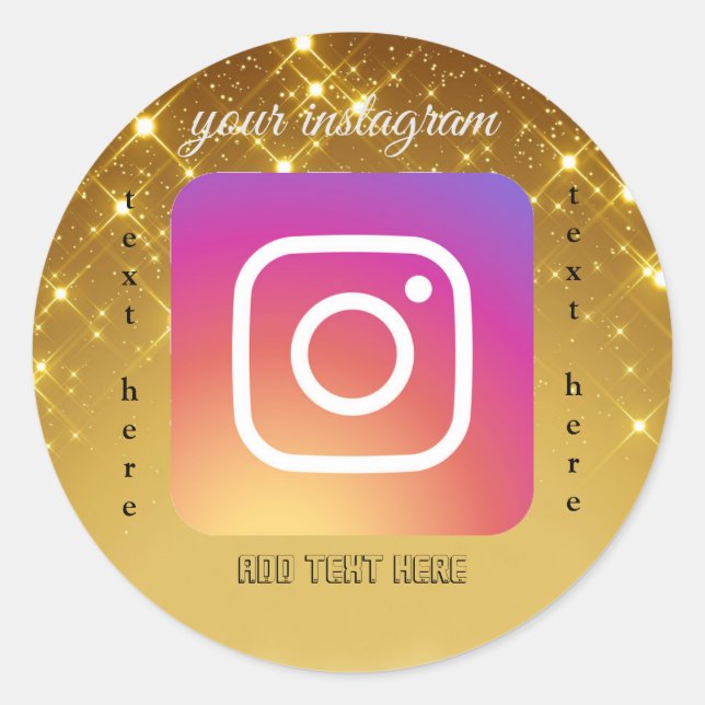 Instagram Round Sticker (Front)