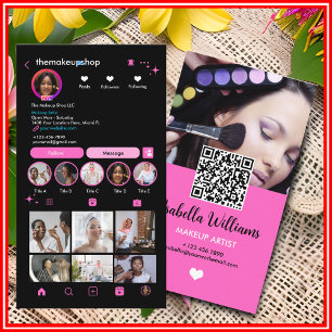 Instagram Scan To Connect QR Code  Business Card