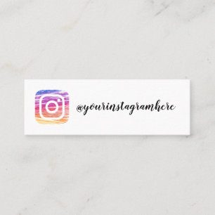 instagram social media modern trendy business card