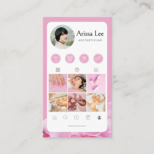 Instagram Social Media Profile Photo Grid Business Card