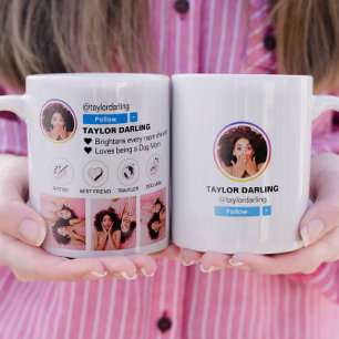 Instagram Social Media Profile Photo Grid Coffee Mug