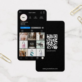 Instagram Social Media QR Code Carte de visite noi