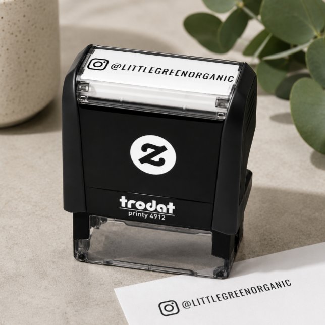 Instagram Stamp | Your Instagram Name Rubber Stamp (Custom Instagram handle stamp for packaging, promos, and brand recall)