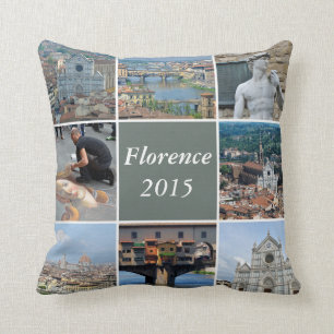 Instagram style travel photo throw pillow