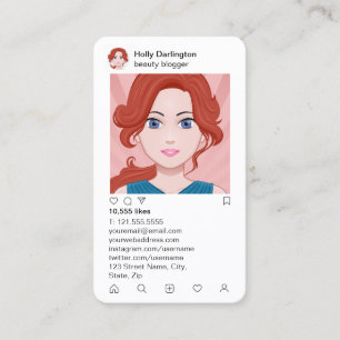Instagram Style Washi Background Business Card