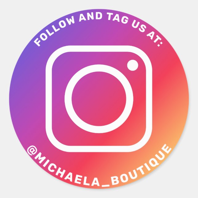 Instagram username name tag business promotional (Front)
