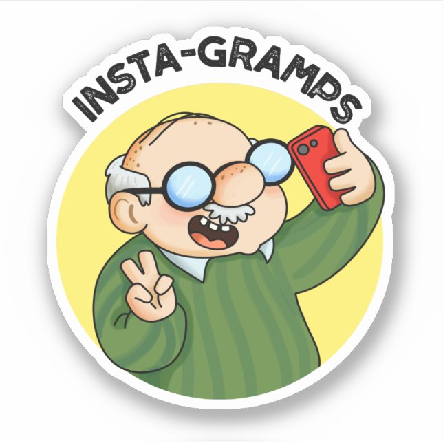Instagramps Funny Social Media Grandpa Pun  (Front)