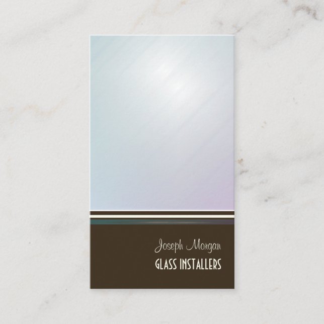 Installateurs de verre, cartes de visite (Devant)
