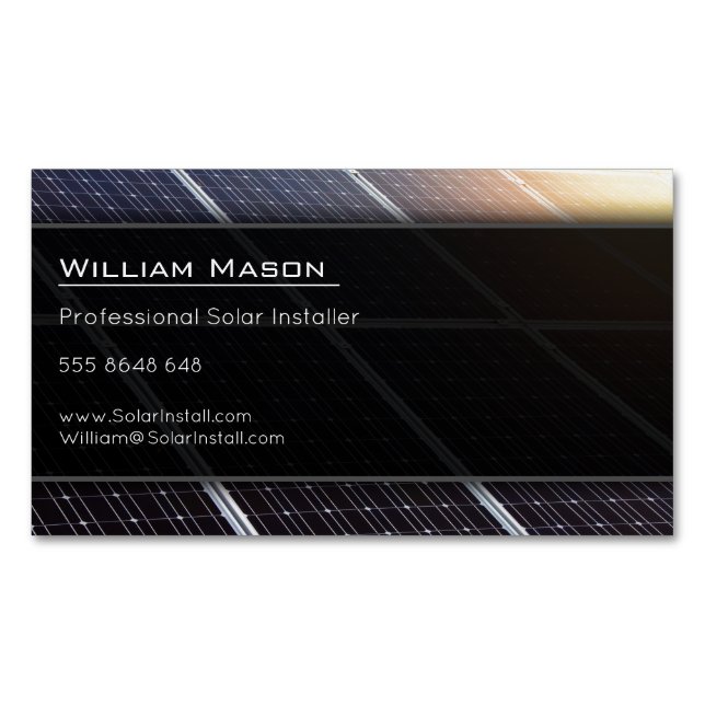Installation du panneau solaire - Carte de visite  (devant)