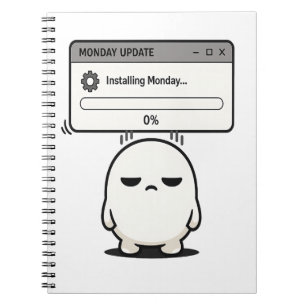 Installing Monday 0% Update - Funny Cute  Notebook