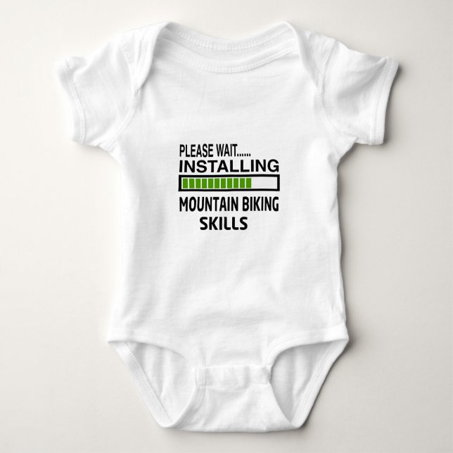 Installing Mountain Biking Skills Baby Bodysuit (Front)