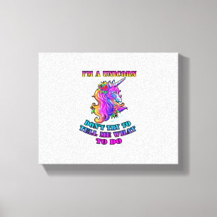 Installing Muscles Unicorn Rainbow Gym Workout Fat Canvas Print