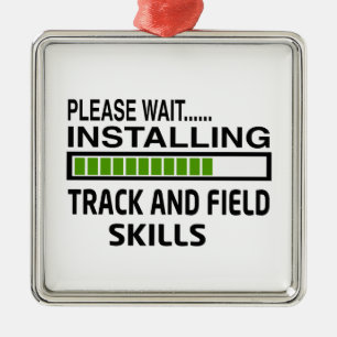 Installing Track and Field Skills Metal Ornament