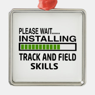 Installing Track and Field Skills Metal Ornament