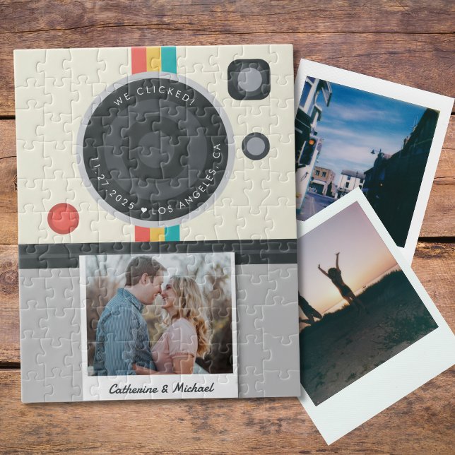 Instant Camera Couple Photo Unique Wedding  Jigsaw Puzzle (Creator Uploaded)