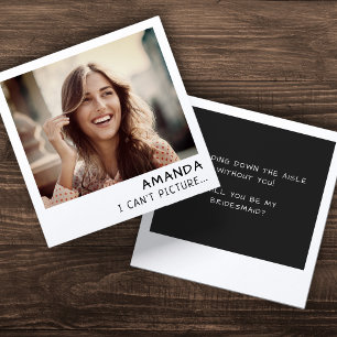 Instant Camera Photo Retro Bridesmaid Proposal