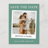Instant Camera Save The Date Eucalyptus Green