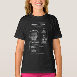 Instant Coffee Blueprint Illustration T-Shirt