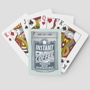 Instant coffee pop art illustration playing cards