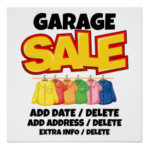 Instant Download / Physical Garage Sale  Poster