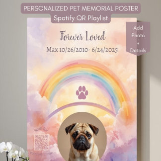 Instant Download Printable Rainbow Bridge Dog Poster